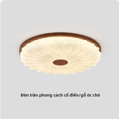 UOIOU | Đèn Trần Thông Minh Màu Hạt Dẻ Sang Trọng Phong Cách Pháp Cổ Điển