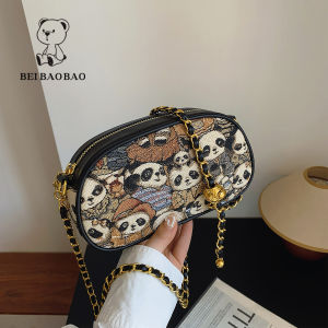 Beibaobao | Cartoon Bear Trendy Vintage Fashionable All-Match Shoulder Bag