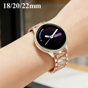 18mm 20mm 22mm Watch Strap For Garmin Venu 4/3/2/2s Diamond Women Bracelet For Garmin Vivoactive 6/5/4 Forerunner 245 Wrist Band