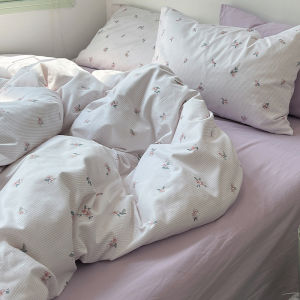 Kiss Dear | Pure Cotton Washed Flower Print Duvet Cover 150x200cm