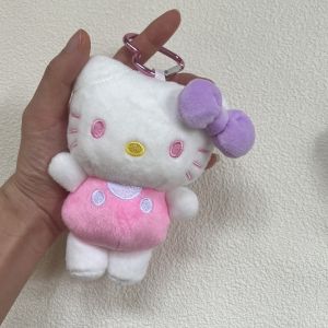 Sanrio | Kawaii Authentic Sanrio Hello Kitty Kuromi Plush Doll Toys Pendant Cute Plush Keychain Bag Pendant A Christmas Gifts For A Girl