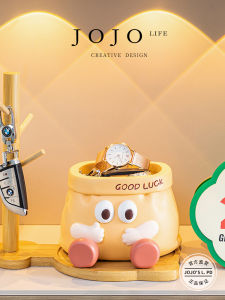 Creative Resin Desktop Ornaments Imitation Paper Bag Miscellaneous Items Organizer JOJOS L. PD Chinese Style Home Decor