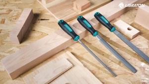LIBRATON 3PCS Wood Rasp Set 8" Multi-Shape Wood File Set High-Carbon Steel Woodworking Rasp File Set For DIY Woodworking