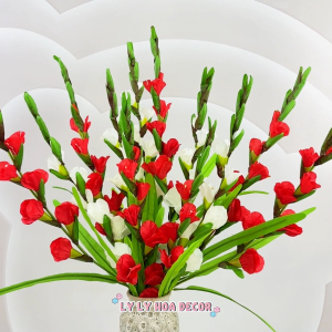 Cành lay ơn đủ màu hoa dơn trang trí décor để bàn khách ban thờ