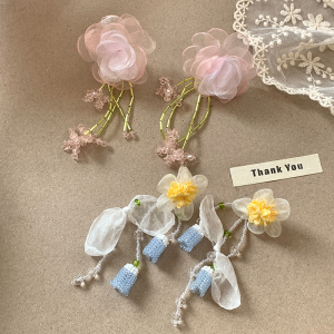 Handmade Bead Tassel Long Womens Style Atmosphere Sensation Floral Ear Cuff Fashion Jewelry Earring Korean Fresh out New