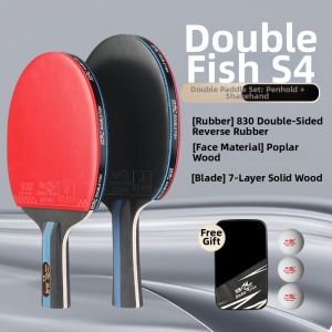 Double Fish | Beginner High Bounce Kirin Wood Table Tennis Racket