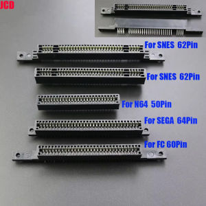 JCD 1pcs For SNES N64 SEGA FC Connector Game Card Slot 62pin 50pin 64pin 60pin For SEGA Genesis N64 SNES FC Clone Console