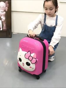 SAFARI 18-inch Kids Luggage Childrens Cartoon Trolley Boarding Suitcase Universal Wheels 3D Animal Student Boarding Case Lockable Password Lock Luggage