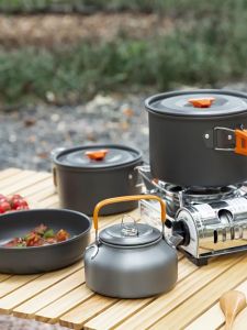 Nồi nấu ăn dã ngoại cắm trại size lớn dùng cho 6 - 8 người với chất liệu hợp kim nhôm