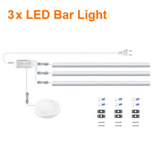 30/40/50CM LED Bar Light Set With Dimmable Touch& Hand Sweep Motion Sensor Switch 220V 110V For Under Cabinet Closet Wardrobe
