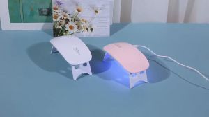 SUN Mini Nail Dryer 6W UV/LED Lampu Pengering Kutek Kuku Portable 45S/60S Timing