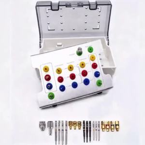JNSUR Dental Implant Screw Removal Kit Stainless Steel Broken Screw Extractor Set with Universal Implant Drill Bit Dentistry