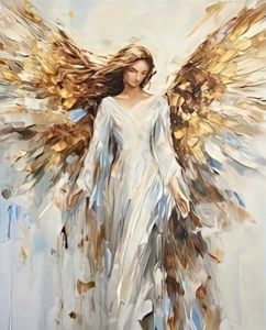 KAYOU | Adults Paint By Number Holy Angel Portrait Drawing on Canvas HandPainted Art DIY Pictures By Numbers Kit Home Decor