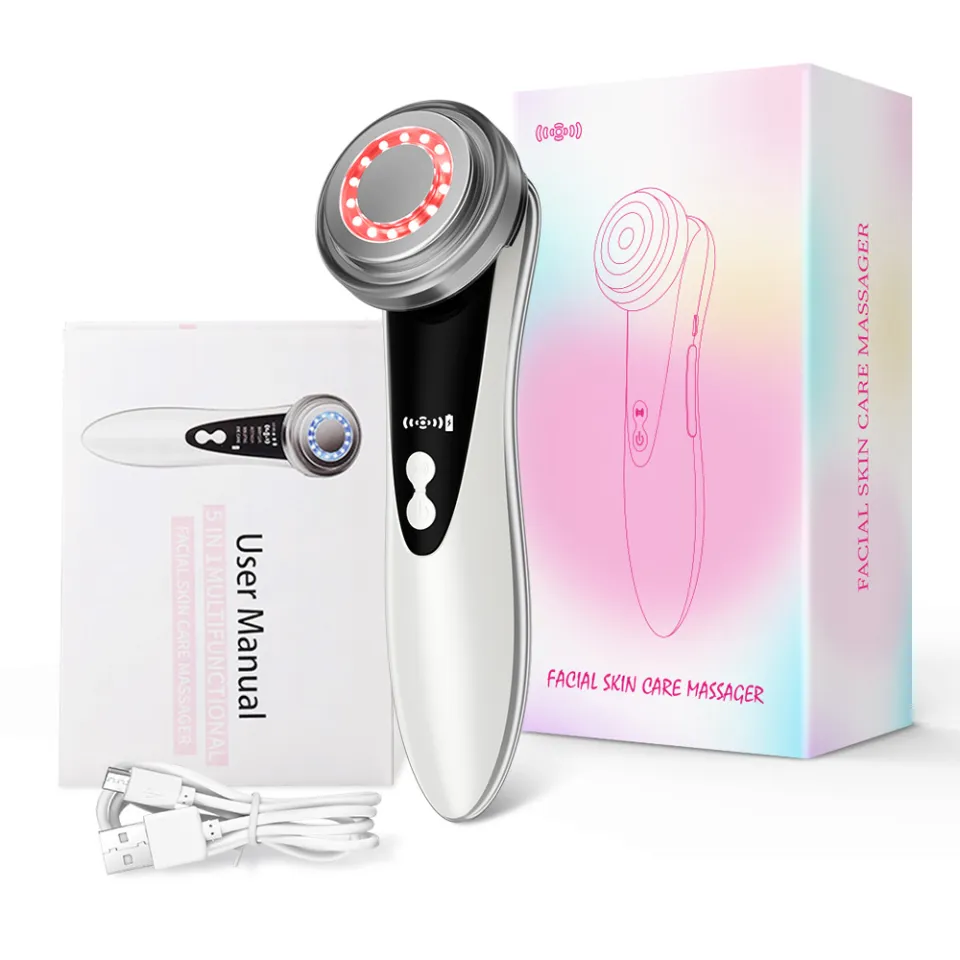 Multifunction Facial Massager 4 in 1 RF EMS Facial Radio Frequency