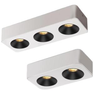 JINGYA | Ultra-Thin Anti-Glare Triple-Head Spotlight for Living Room Bedroom Dining Room