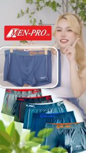 Combo 3 quần lót đùi Boxer Nam Menpro.vn cạp lớn thun lạnh chất lụa sữa - HAMY-STORE