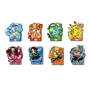 Bandai | 8 Chiếc Anime Pokemon & Demon Slayer Men Châm Hoạt Hình Cô Gái Cài Áo Trâm Cài Nhân Vật Dễ Thương Sưu Tập Huy Hiệu Cho Ba Lô Món Quà Trang Sức