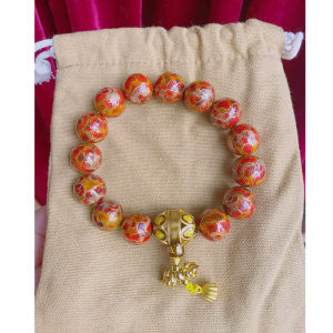 Beijing Wanhua Series Fragrant Gray Colored Glaze Flowers Cloisonne French Circulation Place Bracelet Female Bracelet Cloisonne Enamel