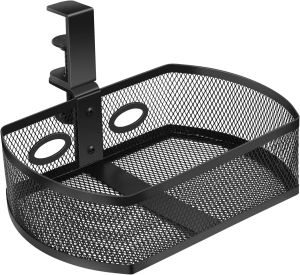 ZAGA under Table 360 Degree Rotation Storage Basket with Cup Holder Desktop Miscellaneous Items Storage Box Snack Rack