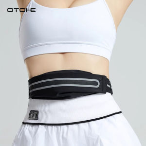 OTOHE Sports Bag Multi Functional Sports Waist Bag Adjustable Running Pouch Runners Belt Workout Waist Bag Elastic Belt Reflective Strip Slim Phone Holder Fanny Pack Waterproof Running Belt For Workout Gym Cycling