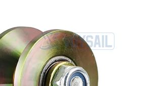 V-Groove Roller Wheel Heavy Duty Rigid Caster With Bracket For Rolling Driveway Gate Industrial Machine (1.2inch-4inch)