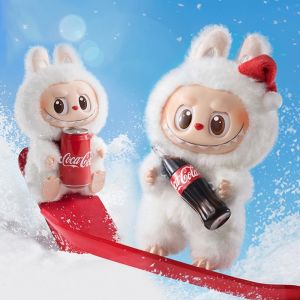 POPMART THE Monster Cacacacacacola Series Labubu V3หน้าไวนิลแบบสุ่มตุ๊กตาตัวตุ๊กตาอินเทรนด์เล่นของขวัญวันเกิดตกแต่งของเล่น