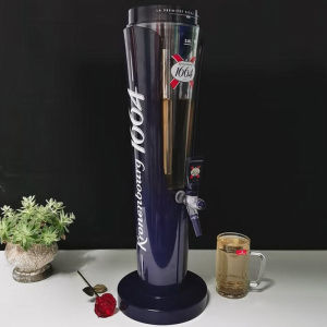1664 Dark Blue 3L Tie Beer Barrel Wine Cannon with Faucet Beer Beer Tap Commercial Wine Container Restaurant 2L Wine Container