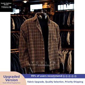 YOULIN | American Retro Check Shirt Black