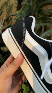 PROMO DISKON Vans Knu Black White gemuk sepatu casual cewek cowok
