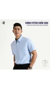 Áo Sơ Mi Nam Oxford Tay Ngắn Trơn Form Fitted - Routine 10S24SHS002CR3