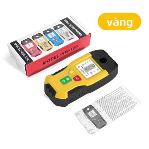 Máy Dò Tường Cầm Tay HW-100 7 Trong 1 Với Chức Năng Phát Hiện Dây Điện AC Ống Nước PVC Gỗ & Kim Loại Màn Hình LCD Dùng Cho Cải Tạo Nhà Cửa