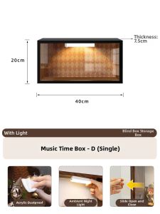 ARTPIONEER | Vintage Toy Display Shelf with Clock Function