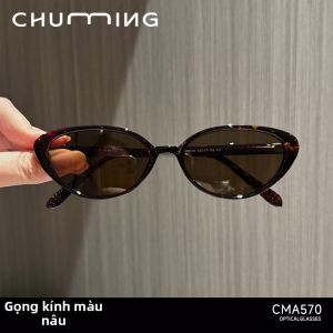 Chuming | Kính Mắt Nữ Chống UV Cực Hóa TR90 Màu Đỏ Rượu Hình Mắt Mèo Nhẹ