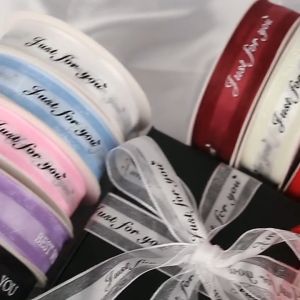 Ruy Băng Voan Cao Cấp Rộng 2.5 cm Cuộn Dài 43m Best Wish For You Gói Hoa Hộp Quà Tặng