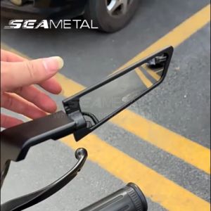 SEAMETAL Wind Wing Motorcycle Rear View Mirror Modification Wind Fixing Wings Rearview Mirror Universal Motor Mirror