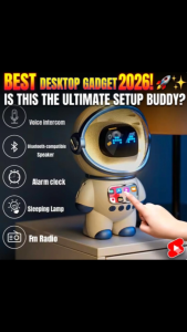 [SG Stock] Smart Astronaut Bluetooth Speaker | Digital Alarm Clock & LED Night Light | 6W Hi-Fi Sound & FM Radio | AI Voice Intercom & TF Card Supported | Perfect Home Decor Gift