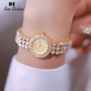 Bs bee chị em ban đầu của phụ nữ đồng hồ hàng mới thời trang của phụ nữ đồng hồ thép không gỉ thanh lịch dây đeo hợp kim không thấm nước đồng hồ quartz phụ nữ sang trọng rhinestone kim cương nữ quà tặng đồng hồ đeo tay 1771