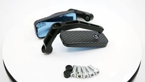 กระจกมอเตอร์ไซค์ กระจกแต่งปลายแฮนด์ ( พร้อมน็อต ตัว) กระจกขา BSC สี่เหลี่ยม สีเคฟล่า /สีดำ สำหรับรถมอเตอร์ไซค์ การปรับหลายมุม วิสัยทัศน์ สีเคฟล่า /สีดำ สำหรับรถมอเตอร์ไซค์ การปรับหลายมุม เหลี่ยม คาร์บอนไฟเบอร์ วัสดุอลูมิเนียม ใส่ได้ทุกรุ่นครับ