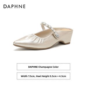 Daphne | French Style Rhinestone Pointed Toe Womens Mules