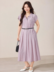 Casual Commute Slimming Pleated Dress