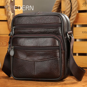 Edern da bò cổ điển Túi Đeo Vai dành cho nam kinh doanh bình thường túi đưa thư da thật Túi đeo chéo thời trang túi đeo túi vuông nhỏ