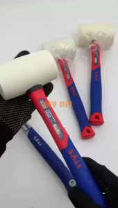 SALI Heavy Duty Rubber Hammer With High Quality TPR Handle Mallet Hammer Size 8oz 12oz 16oz 24oz / Double Face Rubber Hammer / Tukul Getah Putih