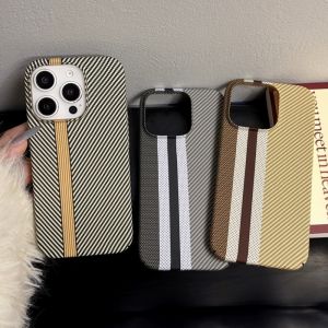 Luxury Splicing Color Carbon Fiber Business Plastic Case For iPhone 16 15 14 Plus 13 12 Pro Max 11 Cool Armor Shockproof Cover
