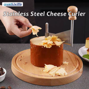 JustLiving Cheese Curler Stainless Steel Chocolate Flaker Multifunctional Rust-Proof Shredder Manual Handheld Cheese Slicer Cheese Flower Shaver for Cheese Wheels Kitchen Baking Supplies