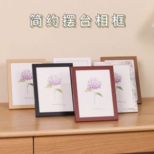 A4 Wood Photo Frame Transparent Frame Bingkai Foto Gambar Wall Decoration Frame Stand Home Decor DIY Picture Frame Frem Gambar木质相框