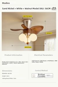 FANCY LAMP CLUB | Bedroom Vintage Bauhaus Study Protective Full Spectrum 2026 New Chandelier Fan