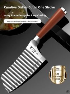 TINGLING | Stainless Steel Potato Crinkle Cutter Knife