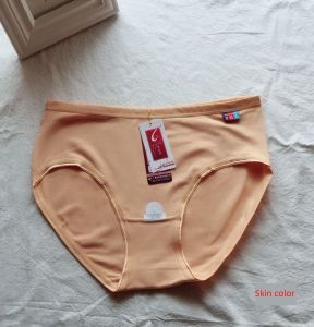 plus Size Pure Cotton Womens Triangle Panties 6-Pack Comfortable Breathable Underwear Mid-Waist Antibacterial Lycra Cotton