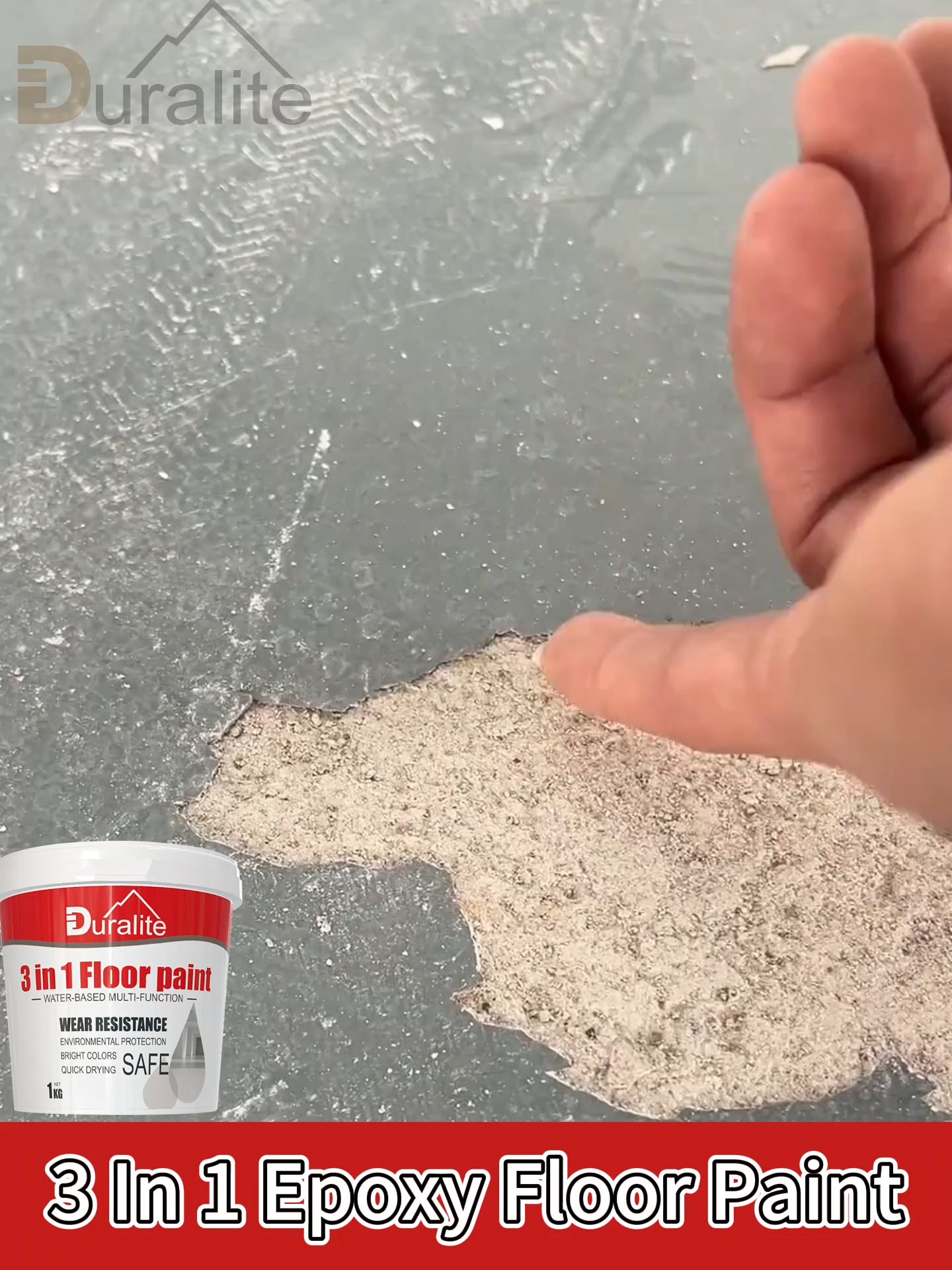 🔥1000g with Brush Included 🔥3 in 1 Epoxy Floor Paint - Waterproof Water-Based，Anti-Cracking Wear-Resistant | Ideal for Cement Floor Renovation (Factory Warehouse Office Home Garage) | High-Durability Epoxy Paint for Flooring & Cement Surfaces