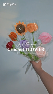 【Mother’s Day】Crochet Flower Gift | Knitted Rose Sunflower Carnation | Handmade Eternal Flower for Mum